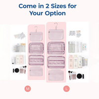 Sac de rangement pour maquillage matelassé léger pour femmes, trousse de toilette de voyage, sac de maquillage moelleux absorbant les chocs