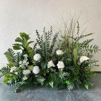 La nouvelle rangée de fleurs rétro d'automne et d'hiver pour la décoration de scène de salle de mariage fleurs route plomb fleurs de bienvenue