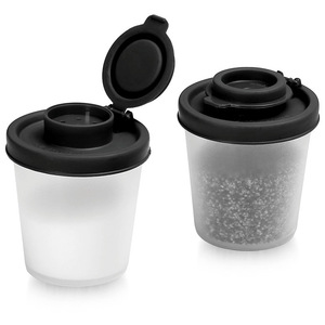 Transparent Plastic <b>Spice</b> <b>Jar</b> With Flip Double Lid Multipurpose Salt Pepper Seasoning Shaker Moisture Proof Condiment Container - Product Image 2