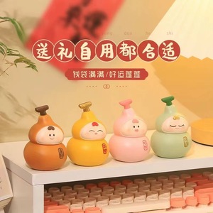 Adorno de Escritorio Amuleto de la Suerte, 4 Piezas, Resina Natural, Calabaza Feng Shui, Decoración para el Hogar y la Oficina, Regalo de Año Nuevo Chino - Product Image 2