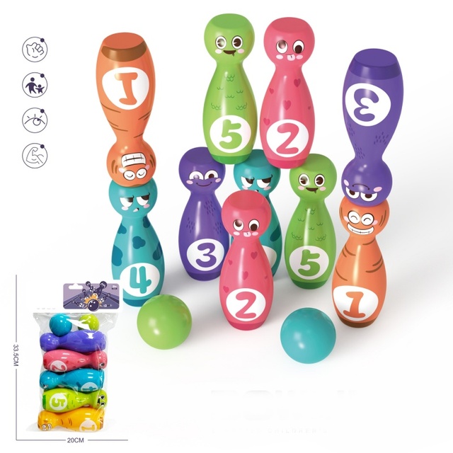 Customised Brightly Coloured Cartoon Pattern Anti-slip Children's Bowling Ball Indoor Sports Toys
