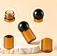 Flacons en verre vides portables de 1 ml, 2 ml, 3 ml pour échantillons d'huiles essentielles et de parfums, avec bouchon à bille