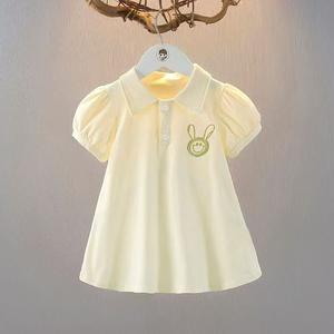 Robe polo pour fillettes, manches courtes, style golf/tennis, coupe trapèze, robe de jeu, robe d'été en coton, uniforme scolaire pour bébés filles - Product Image 4