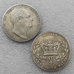 Australie NSW 1830 Couronne de William IV, pièces commémoratives de style antique, cadeaux, décoration de la maison - Product Image 1