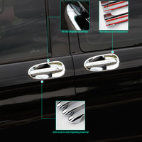 Poignée de porte de voiture en acier inoxydable chromé confortable et de qualité supérieure pour Mercedes Benz Vito Vclass W447 V250 V260 Accessoires de voiture