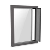 Ventana Antirhuracanes de Aluminio con Certificación NFRC, Apertura Oscilobatiente, Microventilación, Doble Acristalamiento, Eficiencia Energética, Aprobada por Miami-Dade
