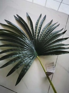 2021 vente chaude écologique chinois UV en plastique dur ventilateur palmier décorations pour la maison 20 pièces pour extérieur jardin maison - Product Image 4