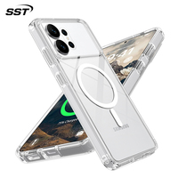 Étui de téléphone transparent magnétique antichoc en TPE et PC compatible avec la charge sans fil pour la série Samsung S27 Ultra