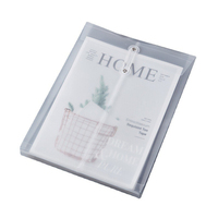 Carpeta de sobres de plástico transparente de tamaño A4 personalizada, portadocumentos de PP, cadena de botones, bolsa protectora de hojas con logotipo personalizado