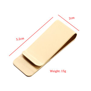 Pince à billets unisexe argentée et dorée pour femme, design géométrique élégant, pince à billets personnalisée pour homme - Product Image 6