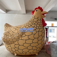 Coq gonflable de 2 mètres de haut pour les décorations de la rue des fêtes, ballon gonflable modèle Big Chicken