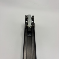 Roulette de porte pliante robuste avec roulement silencieux en PU, roue coulissante à charge lourde pour quincaillerie de porte pliante en aluminium