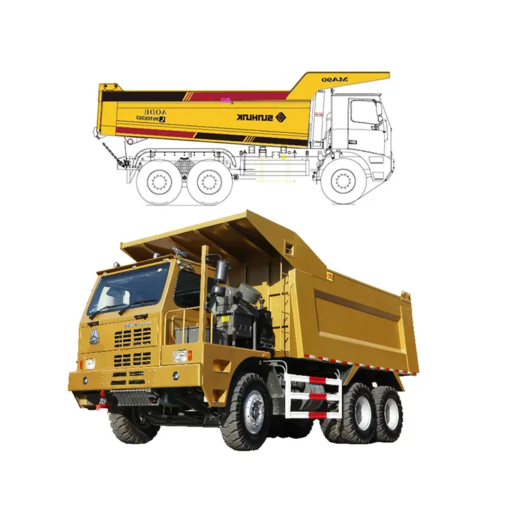 Camión de basura de cuerpo ancho de larga duración, 70t-90t, a la venta
