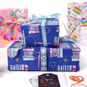 Vente en gros 80g papier couché impression personnalisée anniversaire cadeau papier d'emballage pour l'emballage - Product Image 3