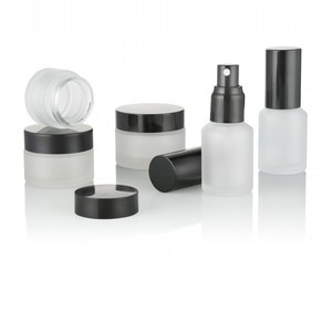 Pot en verre dépoli avec couvercle noir, 30g, 5g, 10g, 15g, 20g, 30g, 50g, 100g, 200g - Product Image 5