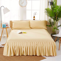 Jupe de lit en microfibre brossée douce, anti-poussière, pour la maison et l'hôtellerie, vente en gros