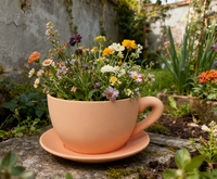 Peignez vos propres pots en céramique faits main, pots minimalistes non finis pour plantes succulentes, kits de peinture avec trou de drainage et soucoupe pour la maison et le jardin