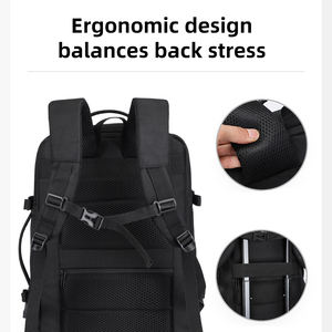 Mochila Expandible <span class=keywords><strong>para</strong></span> Portátil de Negocios con Compartimento <span class=keywords><strong>para</strong></span> Zapatos, Capacidad de 20-35L, Puerto USB, Diseño Moderno, Material de Nailon - Product Image 4