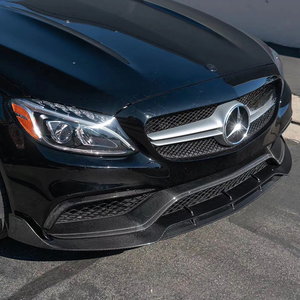 Pour AN Bumper Benz W205 <span class=keywords><strong>Brabus</strong></span> AMG Lame avant en fibre de carbone double couche Diffuseur avant - Product Image 2