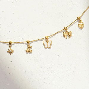 Luckyjiu Tự Làm Đồ Trang Sức Tùy Chỉnh Không Thấm Nước Làm xỉn Miễn Phí Không Dị ứng 18K Mạ Vàng Thép Không Gỉ Zircon Thiết Kế Quyến Rũ của Riêng Bạn - Product Image 3