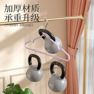 Perchas de Ropa Reforzadas con Revestimiento Plástico Antimarcas, con Ranuras, para Adultos y Niños, Forma Rectangular, Tipo Gancho - Product Image 3