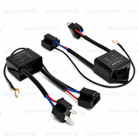 Controlador Decodificador de Conversión LED Skyearth H4 12V 24V, Adaptador de Faros Delanteros, Kit Cancelador de Advertencias de Plástico Negro para Coche Universal