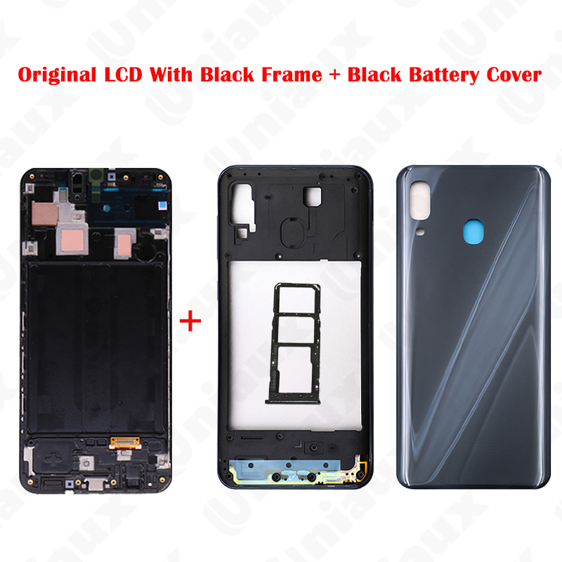 AMOLED d'origine avec cadre et cache batterie noir