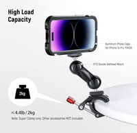 Pince super robuste NEEWER ST81 avec griffe porte-accessoire, trous filetés 1/4 et 3/8 pouces pour moniteur, microphone, éclairage LED et accessoires d'appareil photo