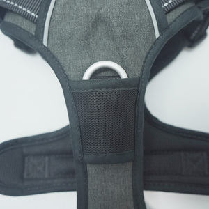 สายรัดอกสุนัขแบบยุทธวิธี ทำจากไนลอนรักษ์โลก ป้องกันการดึงหลบหนี มีแถบสะท้อนแสง ปิดด้วยหัวเข็มขัด ปรับขนาดได้ เหมาะสำหรับสุนัขพันธุ์เล็ก - Product Image 5