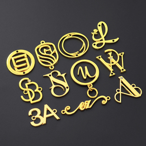 ป้ายโลหะติดเสื้อผ้าสำหรับกระเป๋ากระเป๋ากระเป๋าทรงสี่เหลี่ยมสี่เหลี่ยมอุปกรณ์เสริมฮิญาบอาบายาผ้าพันคอทอง - Product Image 5