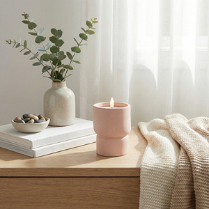 Bộ quà tặng nến thơm chất lượng cao hình đồng hồ cát, làm bằng xi măng, đèn LED, dùng pin - Product Image 3