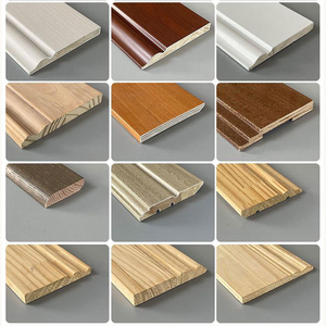 Plinthe en <span class=keywords><strong>bois</strong></span> massif traité, décorative, blanche, anti-humidité, pour revêtement mural ou peinture, vente en gros - Product Image 3