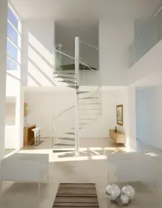 Кованые старинные лестницы, дизайнерские чердачные деревянные винтовые лестницы со стеклянной балюстрадой