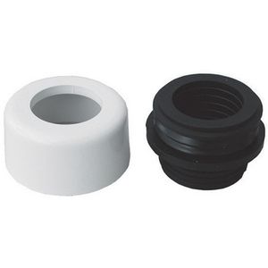 Abrazadera Combinada con Cubierta de Terminal Blanca, Diámetro 48-58 mm, Conector de Agua para Jardín - Product Image 1