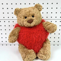 Peluche Jellycats British Jelly Love Bear Barcelona Bear en tissu velours rembourrée de coton PP