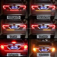 Feux arrière auxiliaires de voiture Bande lumineuse à LED bicolore multimode Bande lumineuse à flèche rouge et jaune