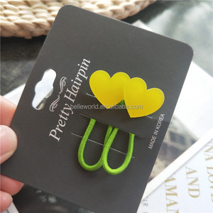 Belloworld <span class=keywords><strong>accessori</strong></span> per capelli 2 pz/set fascia elastica per capelli con cuore per bambine Color caramella - Product Image 6