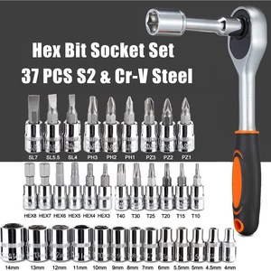 Junxia Ratchet Socket Wrench <b>Set</b> 1/4 In Hand <b>Tools</b> For Automotive And <b>Mechanical</b> Repair - Product Image 5