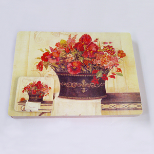 Tùy chỉnh hardboard nút chai được hỗ trợ bàn ăn Mat và Coaster thiết lập thu nhỏ đóng gói gỗ và ăn thảm - Product Image 5