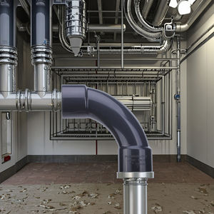 Upvc लंबे त्रिज्या अनुकूलित पाइप 90 डिग्री कोहनी 2-1/2 में मोड़। कृषि प्लास्टिक पीवीसी नाली स्वीप मोड़ - Product Image 3