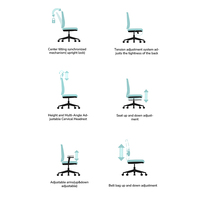 Chaise de bureau tunisienne de style contemporain ergonomique petit ascenseur pivotant réglable en nylon pour de longues heures de travail