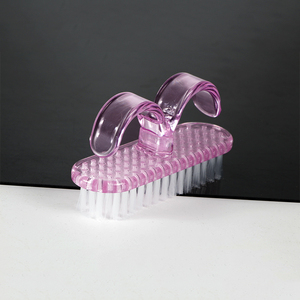 Bull Horn Plastic Fiber Nail Cleaning <b>Dust</b> <b>Brush</b> Repair Tool Salon Manicure Nail Art Powder Cleaner Private Label Care <b>Brush</b> - Product Image 1