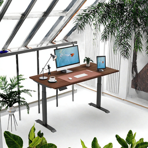 Bureau de jeu électrique réglable en hauteur en bois, table d'ordinateur convertible moderne - Poste de travail PC pour la maison, le bureau ou l'appartement - Product Image 3