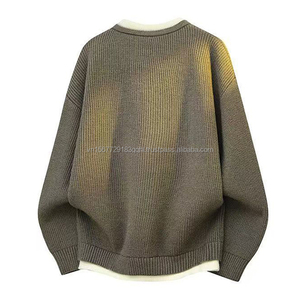 Camiseta de punto dos en uno para hombres y adolescentes, camiseta básica de moda, suéter cálido personalizable. - Product Image 5