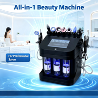 Appareil de beauté multifonctionnel pour la gestion de la peau, massage du visage, des yeux et du cou, pulvérisateur, oxygène, bulles, aqua peeling, machine faciale