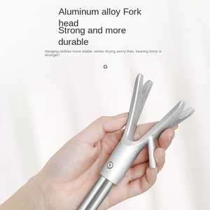Vente en gros de <span class=keywords><strong>poteau</strong></span> à vêtements télescopique Cool Household avec tête de fourche pour suspendre des cintres en <span class=keywords><strong>bois</strong></span> - Product Image 1