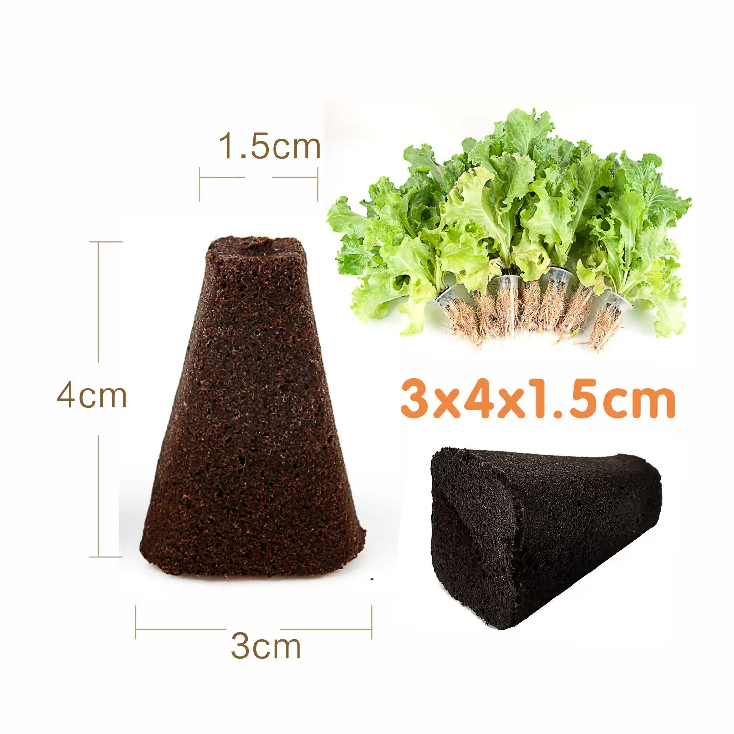 Groothandel 4Cm Hoge Vierkante Hydroponische Spons Kleine Enkele Spons Plantgroei Landbouw Hydrocultuur Zaailing Teelt