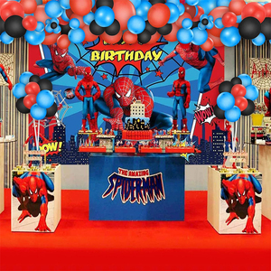 Nuovo Set di Palloncini Arco di Spider-Man Blu e Rosso con Palloncini Rossi, Blu e Neri per Celebrazioni di Halloween e Capodanno Cinese - Product Image 5