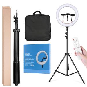 Lámpara de Relleno Circular <span class=keywords><strong>Profesional</strong></span> para Maquillaje y Selfies de 45 cm, Anillo de Luz LED de 18 Pulgadas con Trípode para Transmisión en Vivo en Tiktok y Youtube - Product Image 1