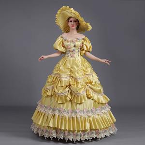 QQ864 Fantasía Medieval Siglo XVIII Mascarada María Antonieta Vestido <span class=keywords><strong>Barroco</strong></span> Mascarada Traje histórico Vestidos victorianos - Product Image 1